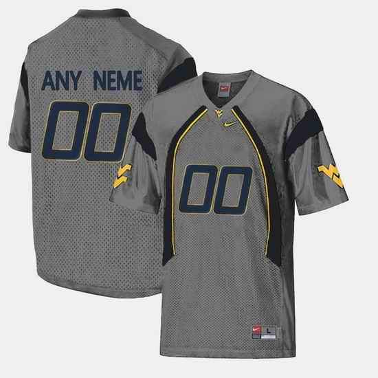 Men Women Youth Toddler West Virginia Mountaineers Custom College Limited Football Gray Jersey
